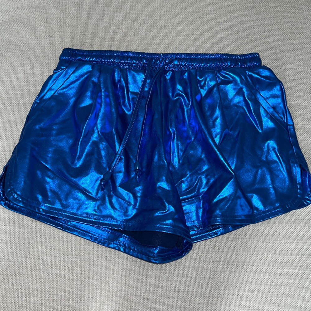 Metallic Blue Women’s Shorts